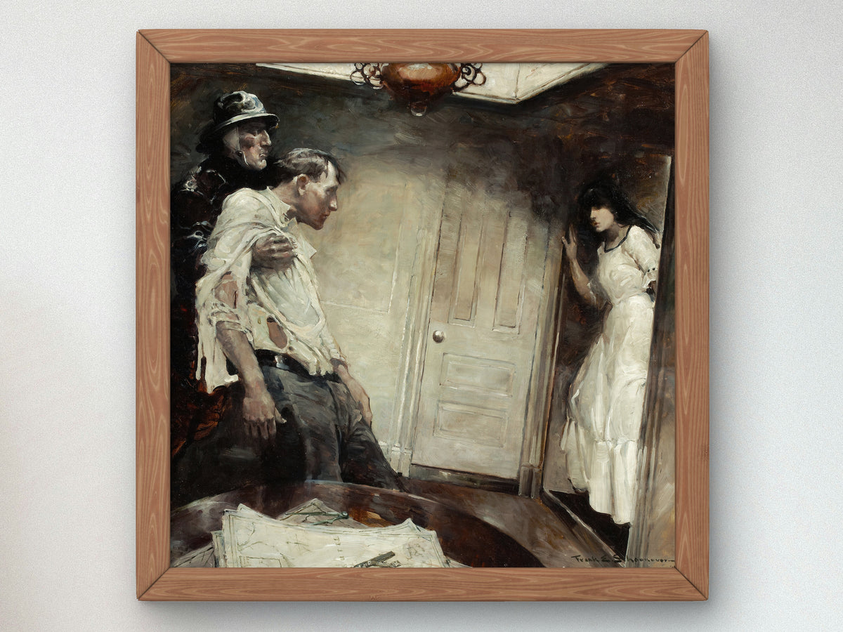 What Happened Here by Frank Earle Schoonover 1912, Wall Art Print, Fine Art Reproduction, Museum Quality Decor, Poster