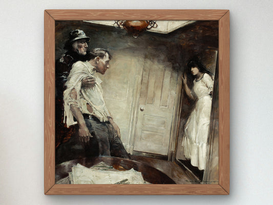 What Happened Here by Frank Earle Schoonover 1912, Wall Art Print, Fine Art Reproduction, Museum Quality Decor, Poster