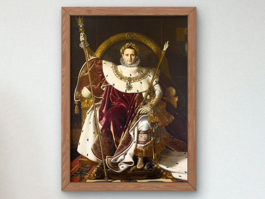 Napoleon I on the Imperial Throne by Jean Auguste Dominique Ingres 1806, Wall Art Print, Fine Art Reproduction, Museum Quality Decor, Poster