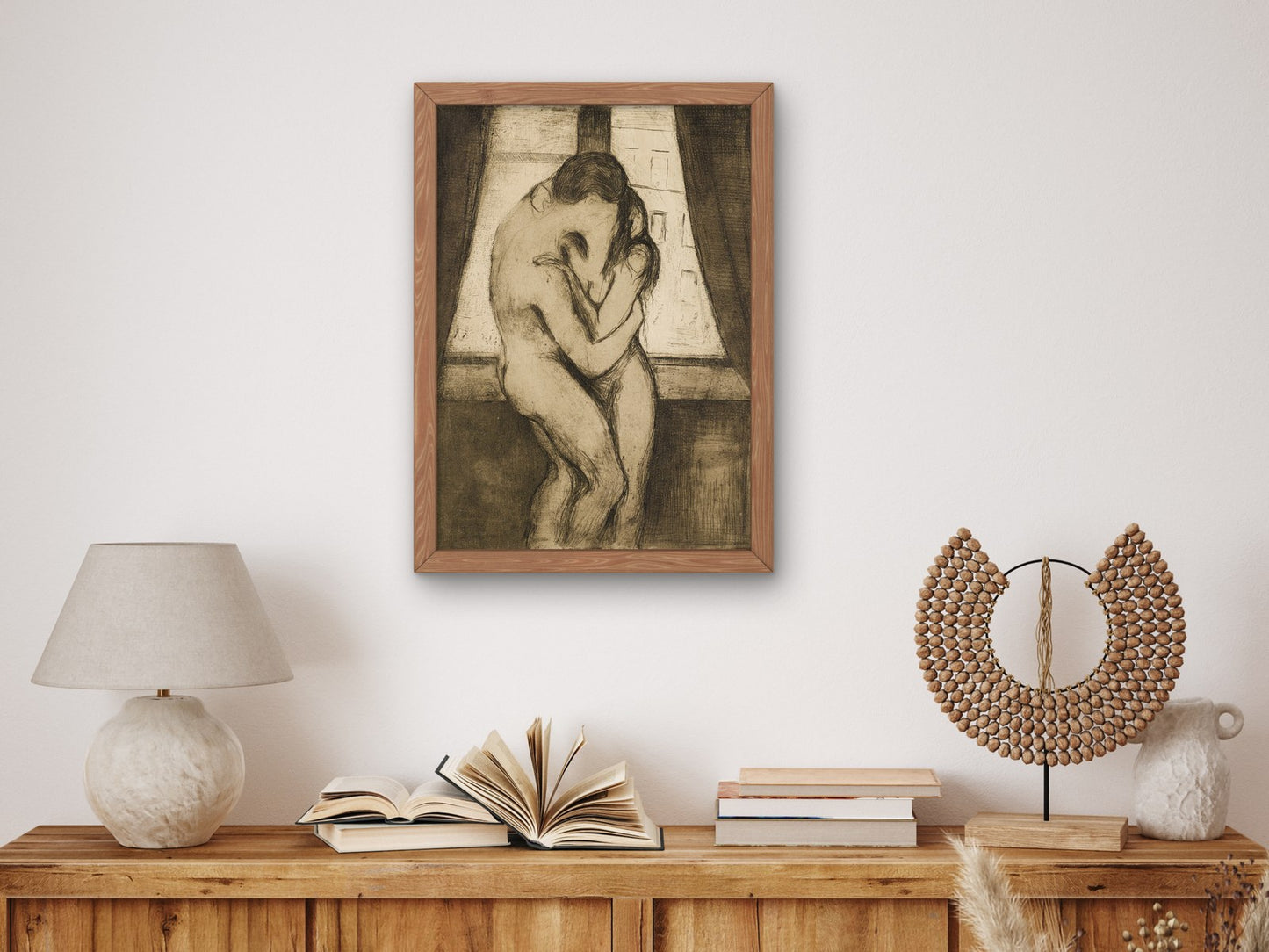 The Kiss by Edvard Munch 1895, Wall Art Print, Fine Art Reproduction, Museum Quality Decor, Poster