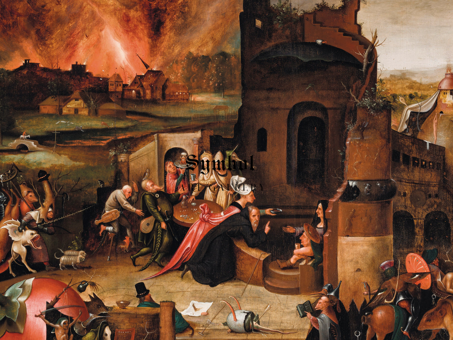 The Temptation of Saint Anthony the Great by Hieronymus Bosch 1505, Wall Art Print, Fine Art Reproduction, Museum Quality Decor, Poster