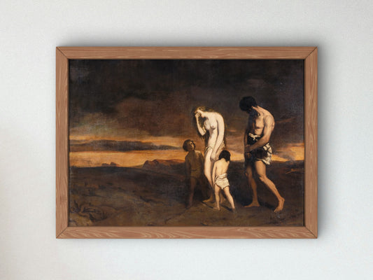 The Punishment of Cain by Théodore Chassériau 1836, Wall Art Print, Fine Art Reproduction, Museum Quality Decor, Poster