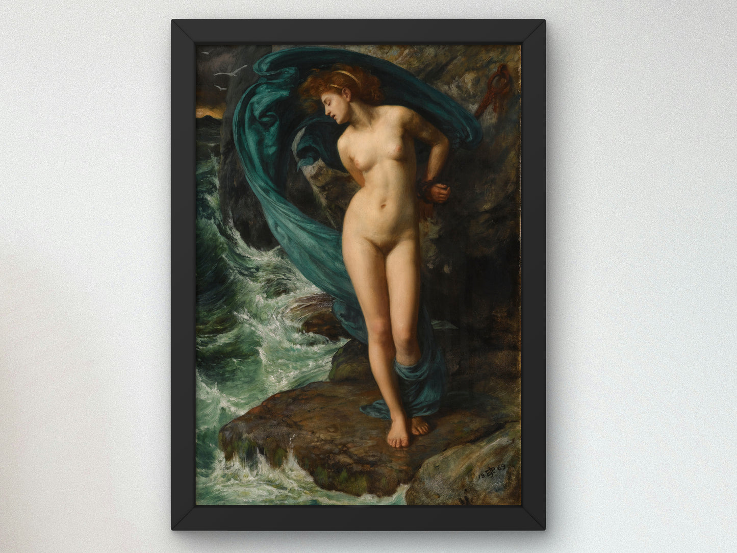 Andromeda by Edward John Poynter 1869, Wall Art Print, Fine Art Reproduction, Museum Quality Decor, Poster