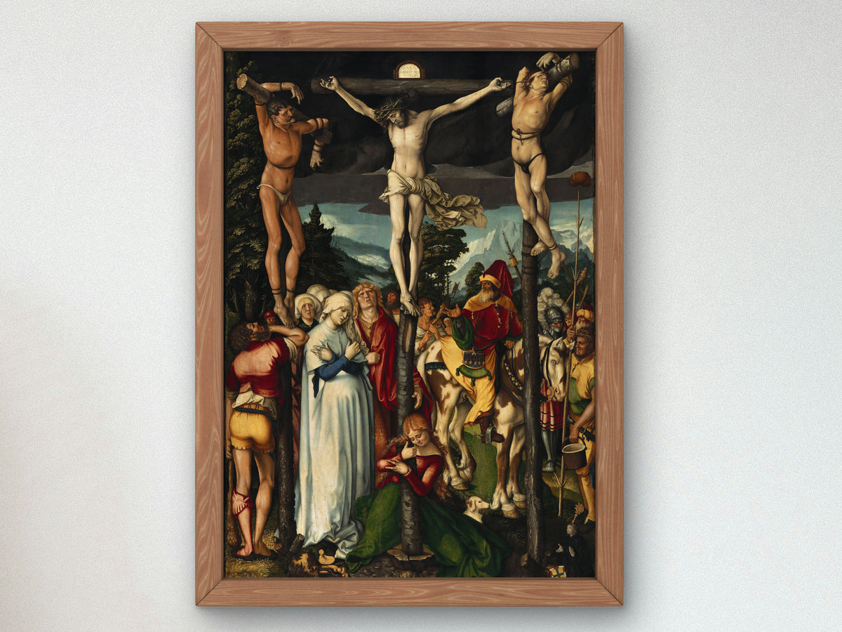 The Crucifixion of Christ by Hans Baldung 1512, Wall Art Print, Fine Art Reproduction, Museum Quality Decor, Poster