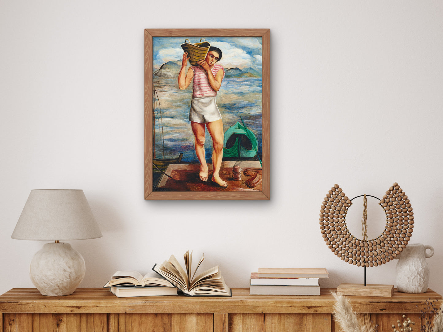 The Fisherman by Moïse Kisling 1924, Wall Art Print, Fine Art Reproduction, Museum Quality Decor, Poster
