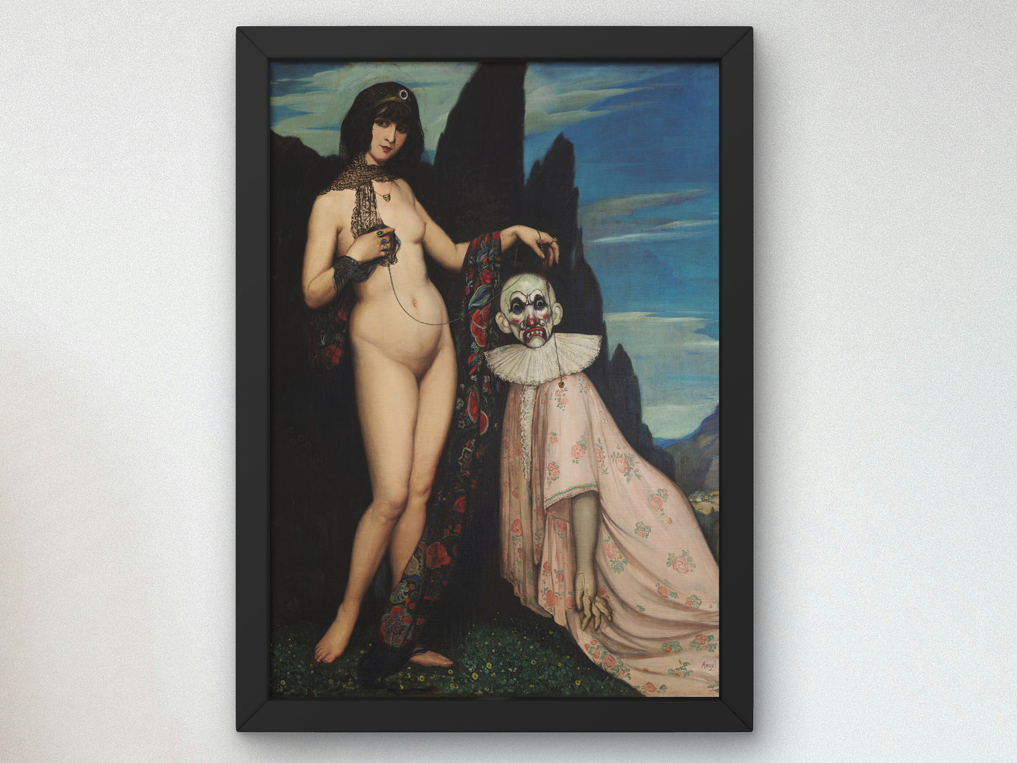 The Woman and the Puppet by Ángel Zárraga 1909, Wall Art Print, Fine Art Reproduction, Museum Quality Decor, Poster