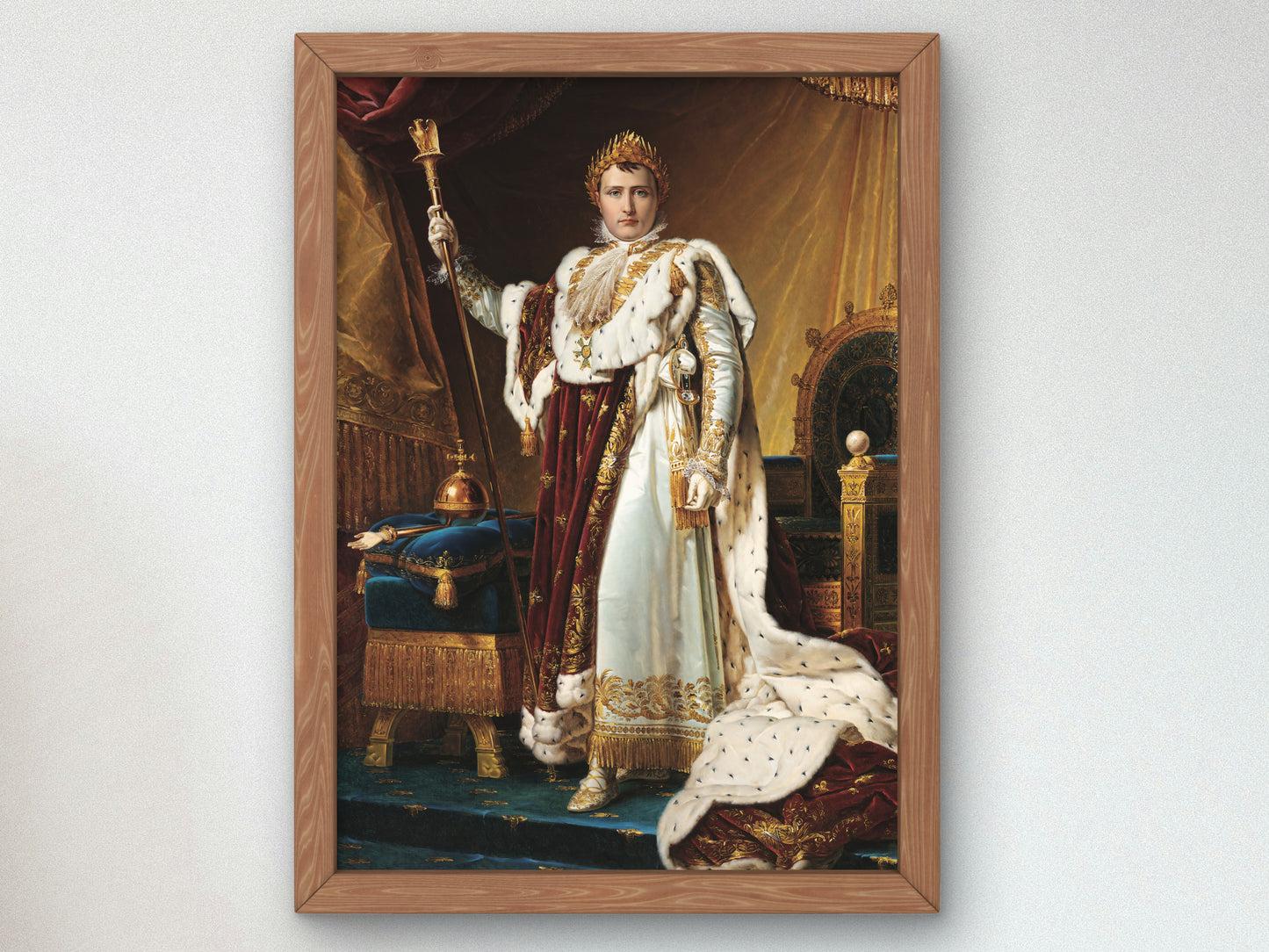 Napoleon I, Emperor of the French, in Coronation Regalia by François Gérard 1806, Wall Art Print, Fine Art Reproduction, Museum Quality