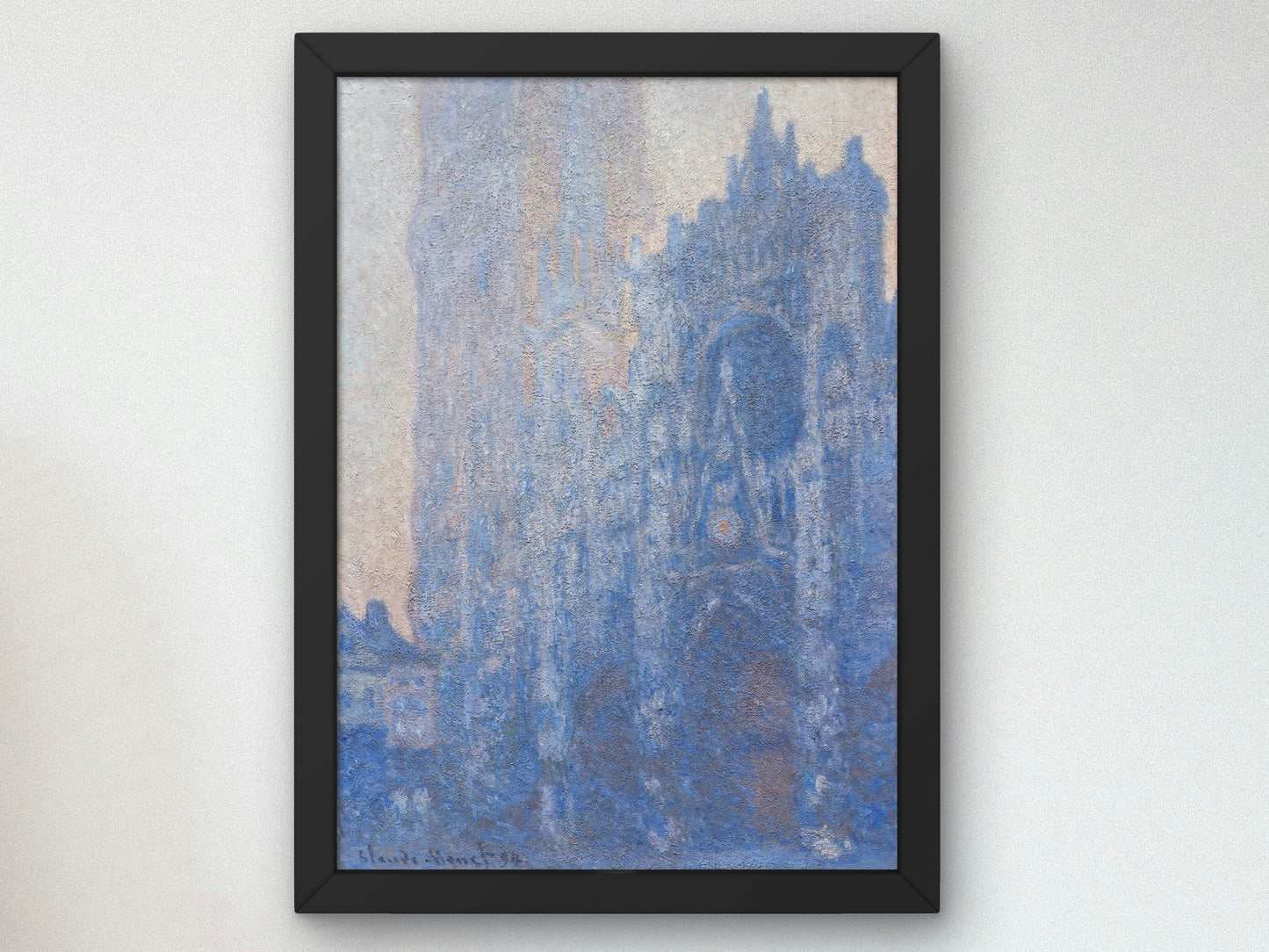 Rouen Cathedral Façade and Tour d'Albane Morning Effect by Claude Monet 1894, Wall Art Print, Fine Art Reproduction, Museum Quality Decor