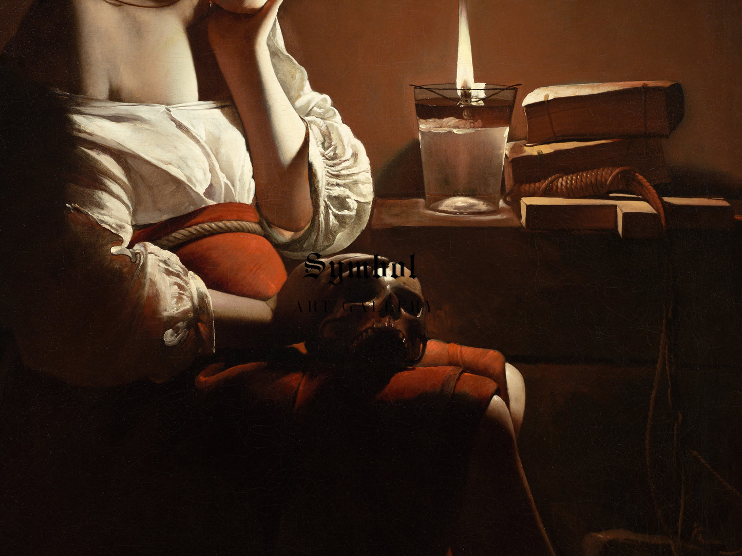 The Magdalen with the Smoking Flame by Georges de La Tour 1637, Wall Art Print, Fine Art Reproduction, Museum Quality Decor, Poster