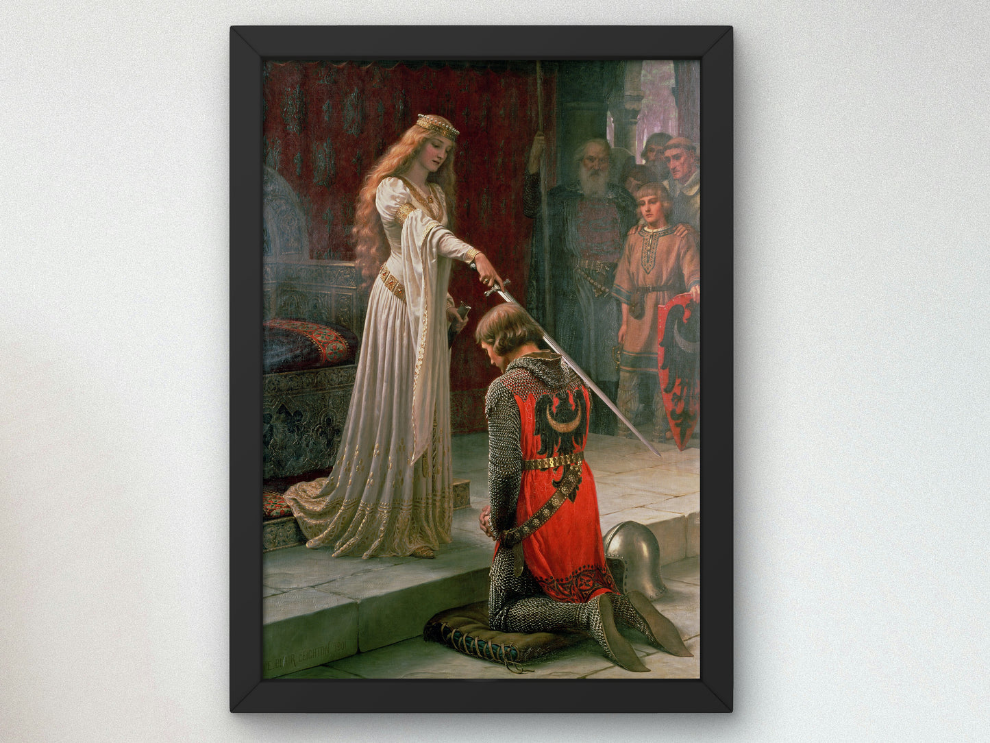 The Accolade by Edmund Blair Leighton 1901, Wall Art Print, Fine Art Reproduction, Museum Quality Decor, Poster