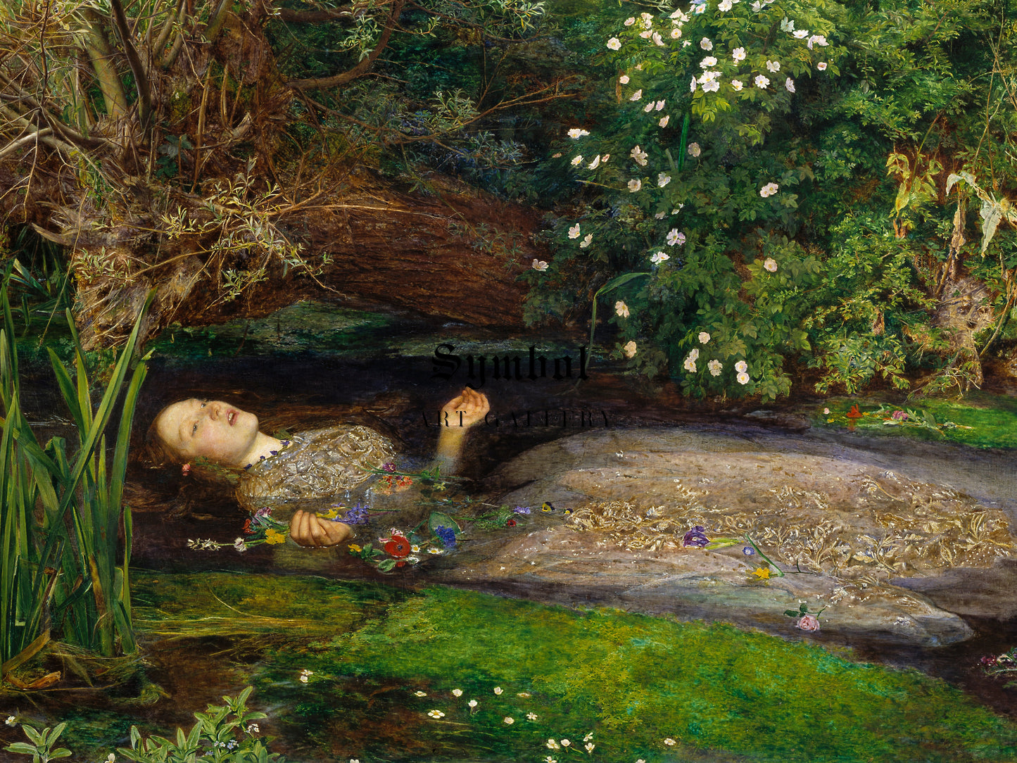 Ophelia by John Everett Millais 1852, Wall Art Print, Fine Art Reproduction, Museum Quality Decor, Poster