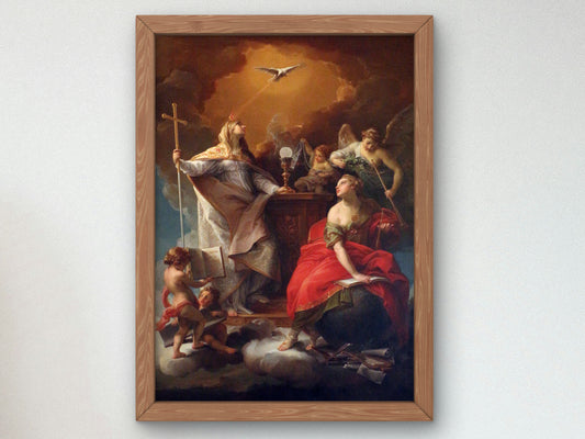 Allegory of Religion by Pompeo Batoni, Wall Art Print, Fine Art Reproduction, Museum Quality Decor, Poster