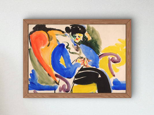 Woman on Chair by Henry Lyman Sayen 1914, Wall Art Print, Fine Art Reproduction, Museum Quality Decor, Poster