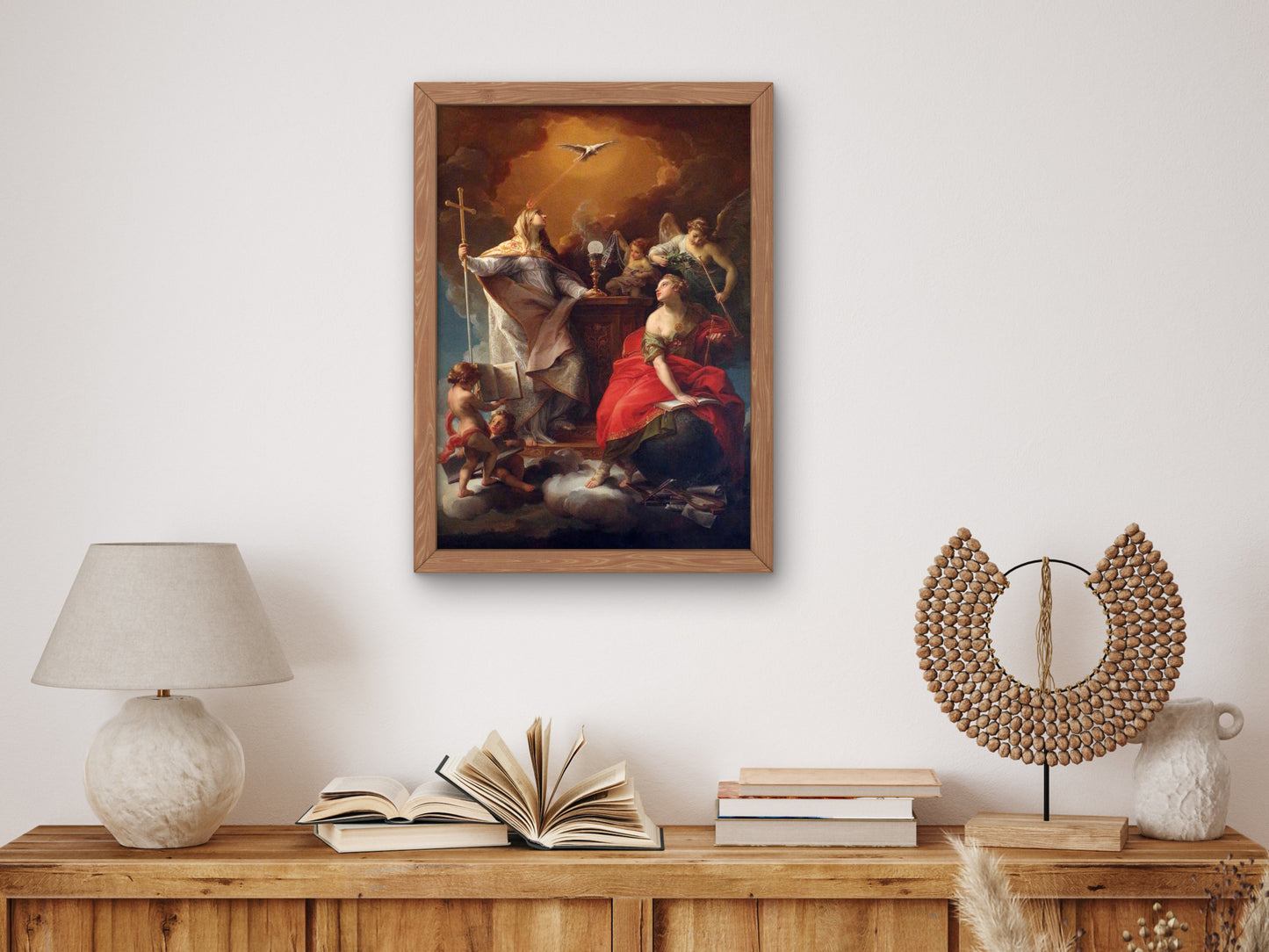 Allegory of Religion by Pompeo Batoni, Wall Art Print, Fine Art Reproduction, Museum Quality Decor, Poster