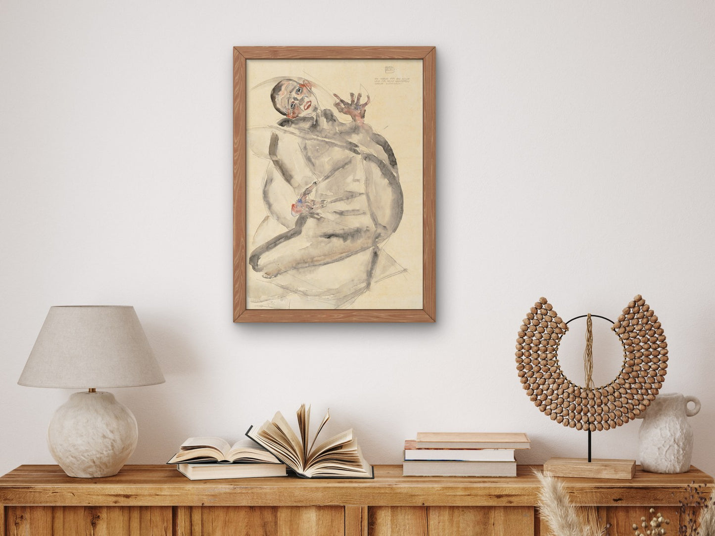 I Will Gladly Endure for Art and My Loved Ones by Egon Schiele 1912, Wall Art Print, Fine Art Reproduction, Museum Quality Decor, Poster