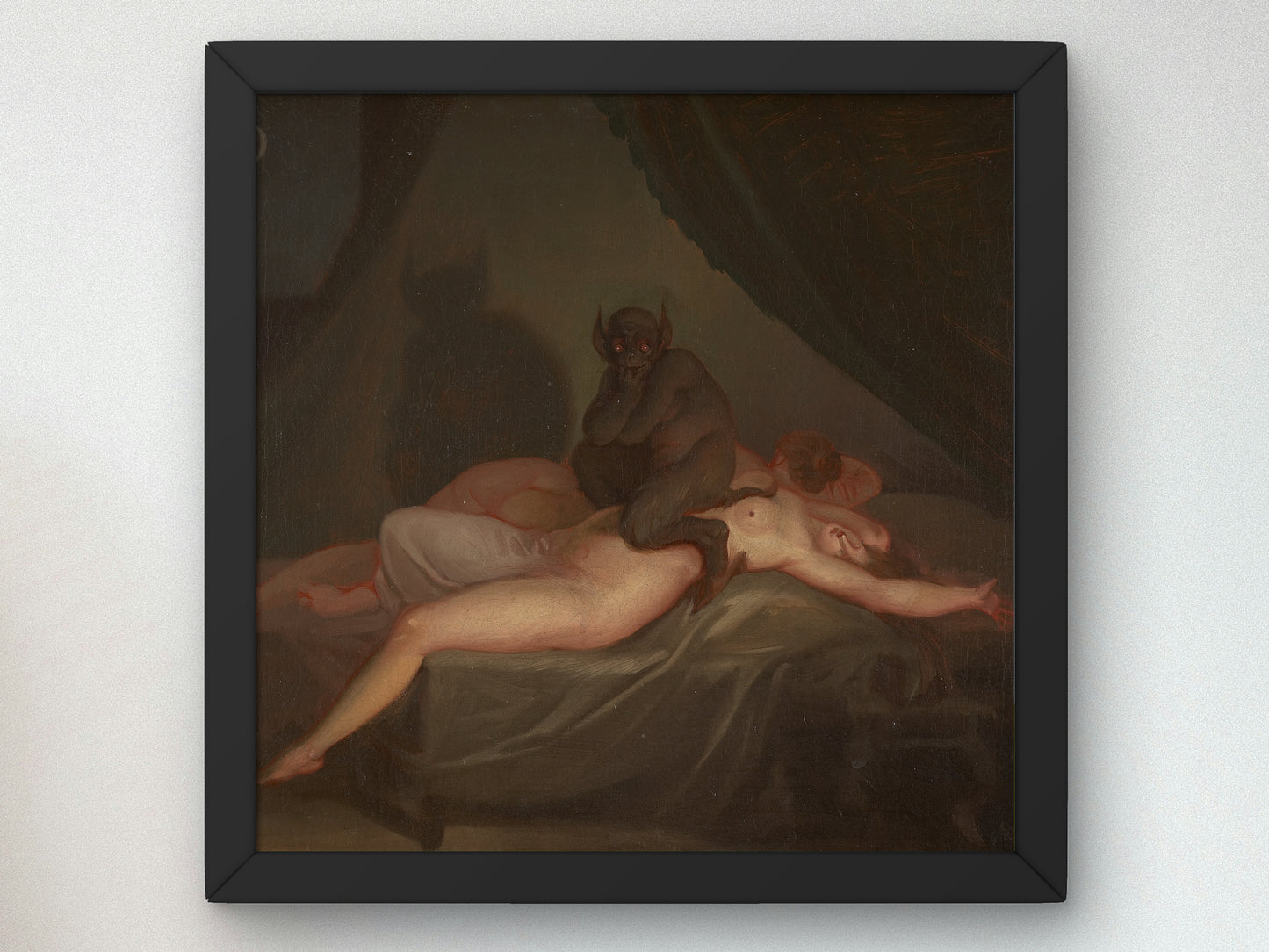 Nightmare by Nicolai Abildgaard 1800, Wall Art Print, Fine Art Reproduction, Museum Quality Decor, Poster