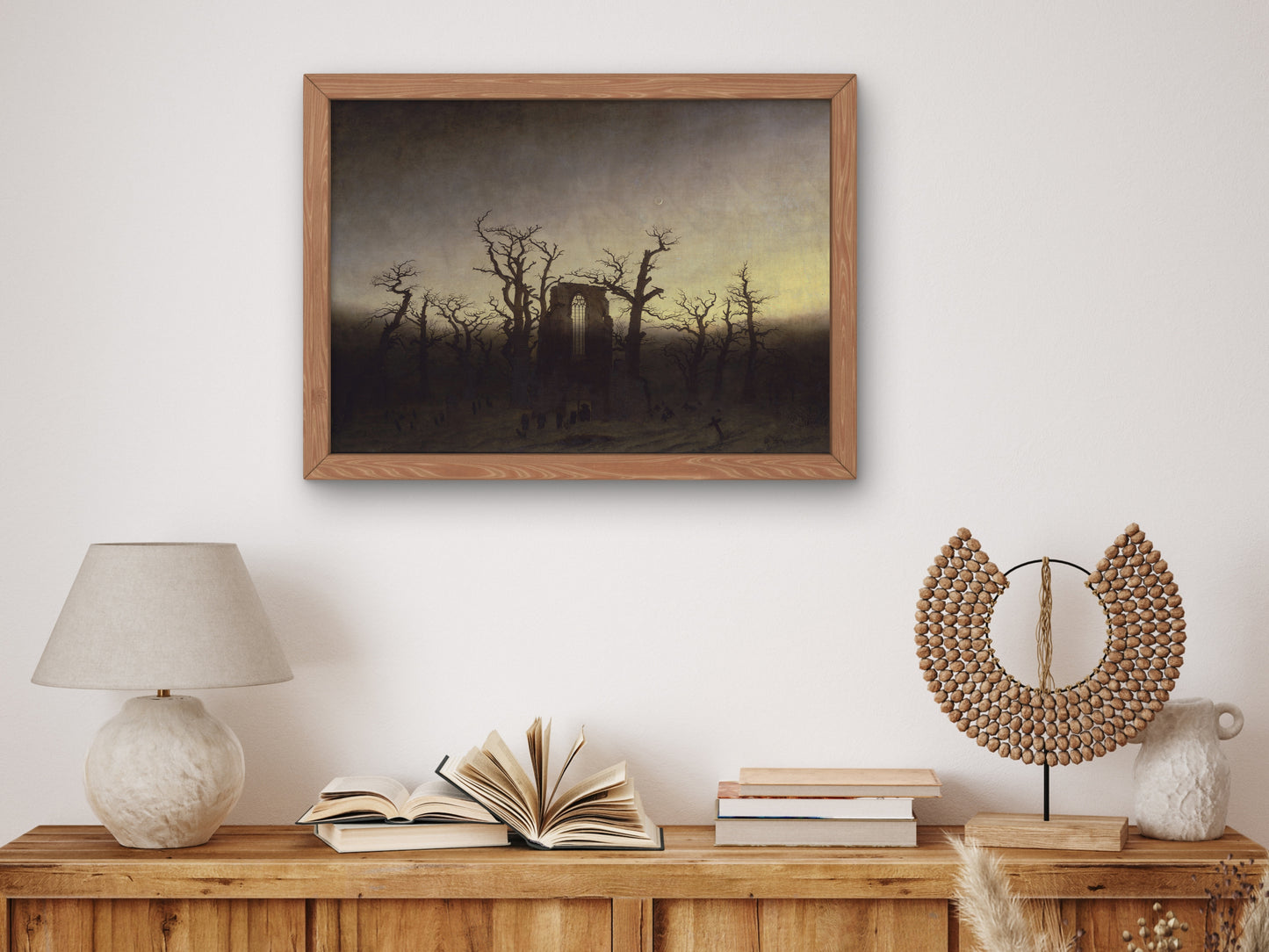 The Abbey in the Oakwood by Caspar David Friedrich 1810, Wall Art Print, Fine Art Reproduction, Museum Quality Decor, Poster