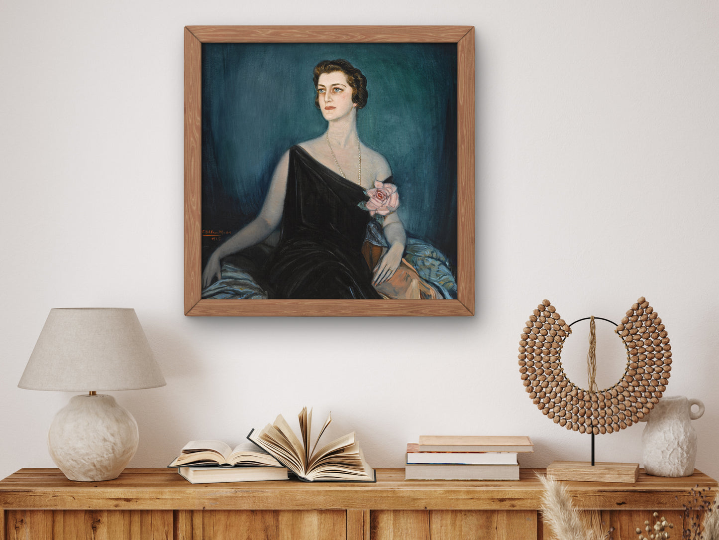 A Portrait of May Fleishhacker by Federico Beltrán Massés 1925, Wall Art Print, Fine Art Reproduction, Museum Quality Decor, Poster