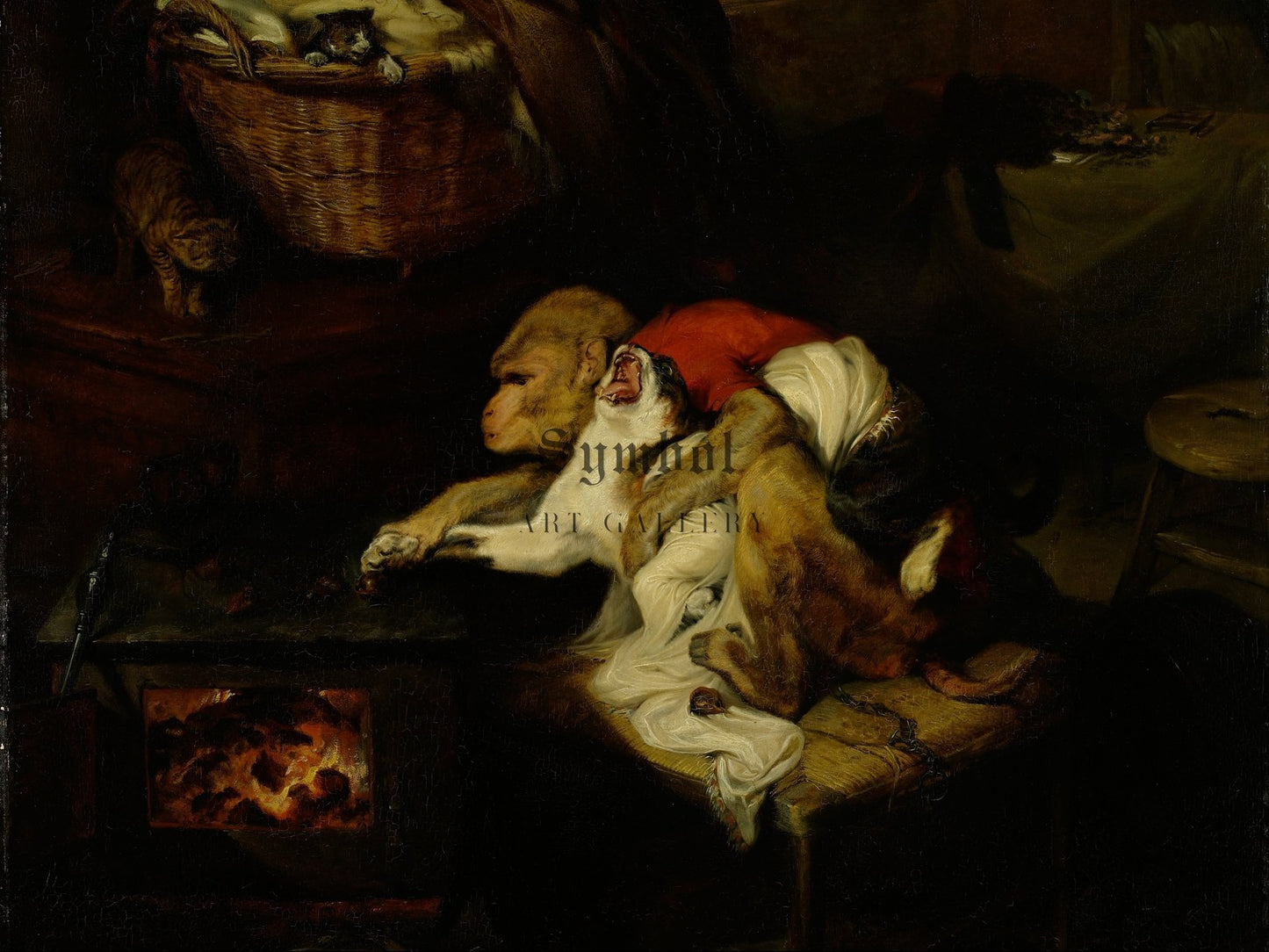 The Cat's Paw by Edwin Landseer 1819, Wall Art Print, Fine Art Reproduction, Museum Quality Decor, Poster