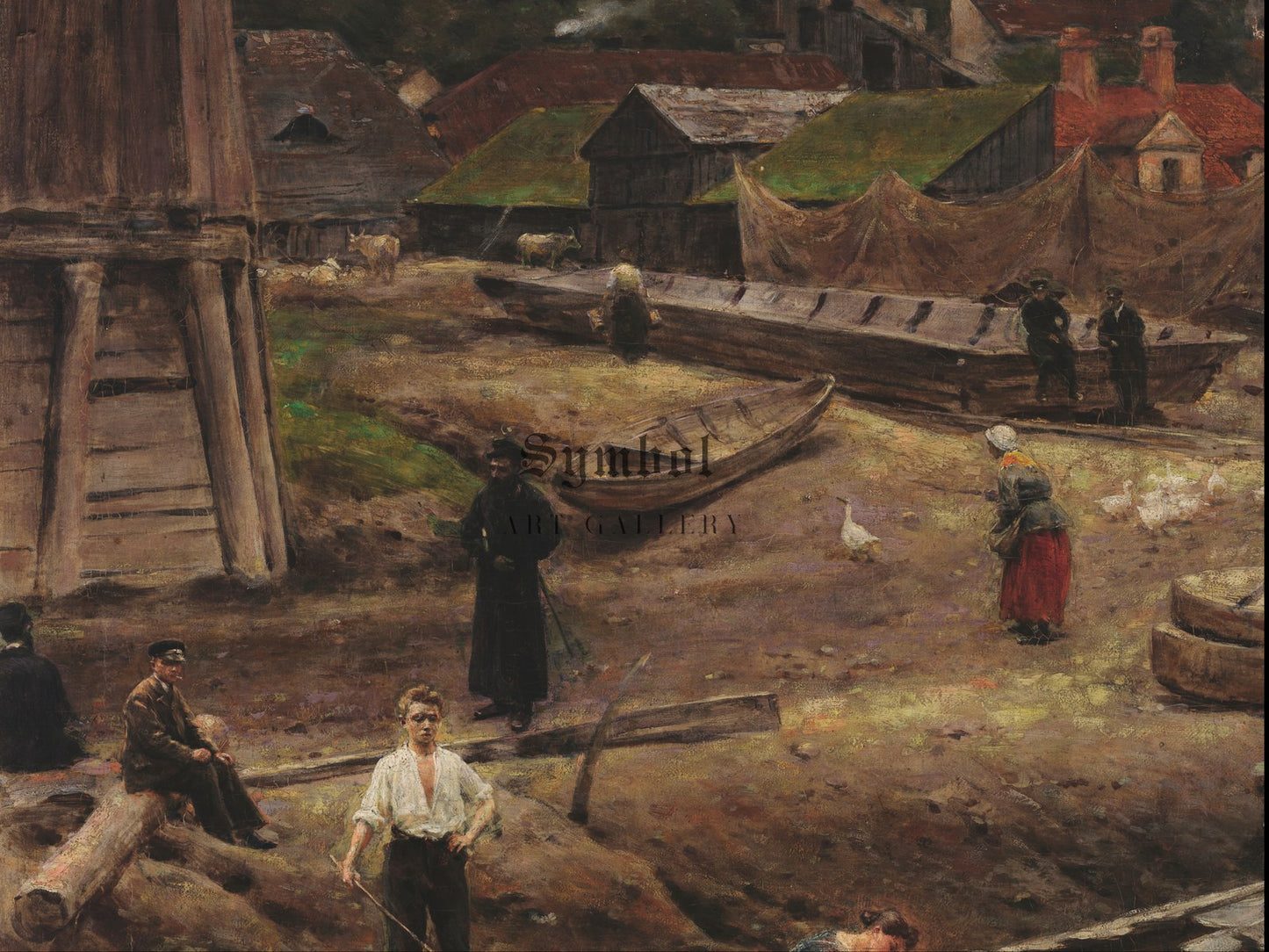 Powiśle Riverbank of the Vistula in Warsaw by Aleksander Gierymski 1883, Wall Art Print, Fine Art Reproduction, Museum Quality Decor, Poster