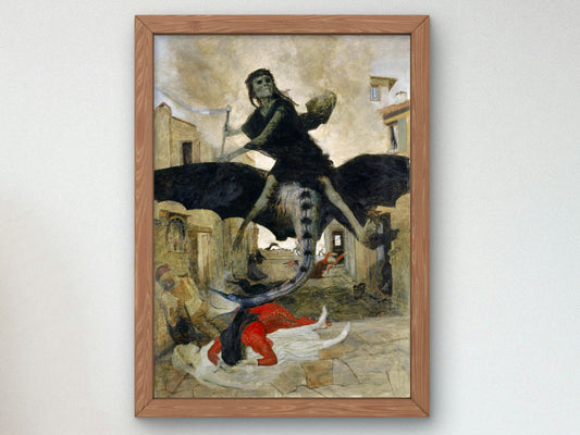 The Plague by Arnold Böcklin 1898, Wall Art Print, Fine Art Reproduction, Museum Quality Decor, Poster