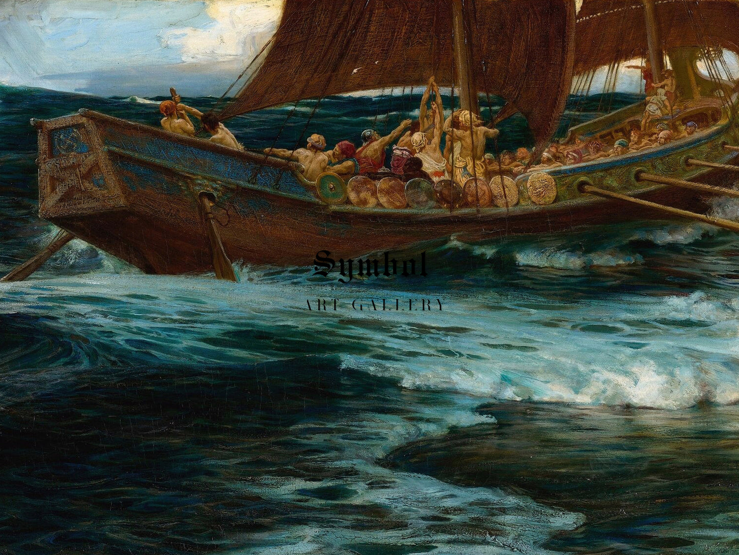 Wrath of the Sea God by Herbert James Draper 1904, Wall Art Print, Fine Art Reproduction, Museum Quality Decor, Poster