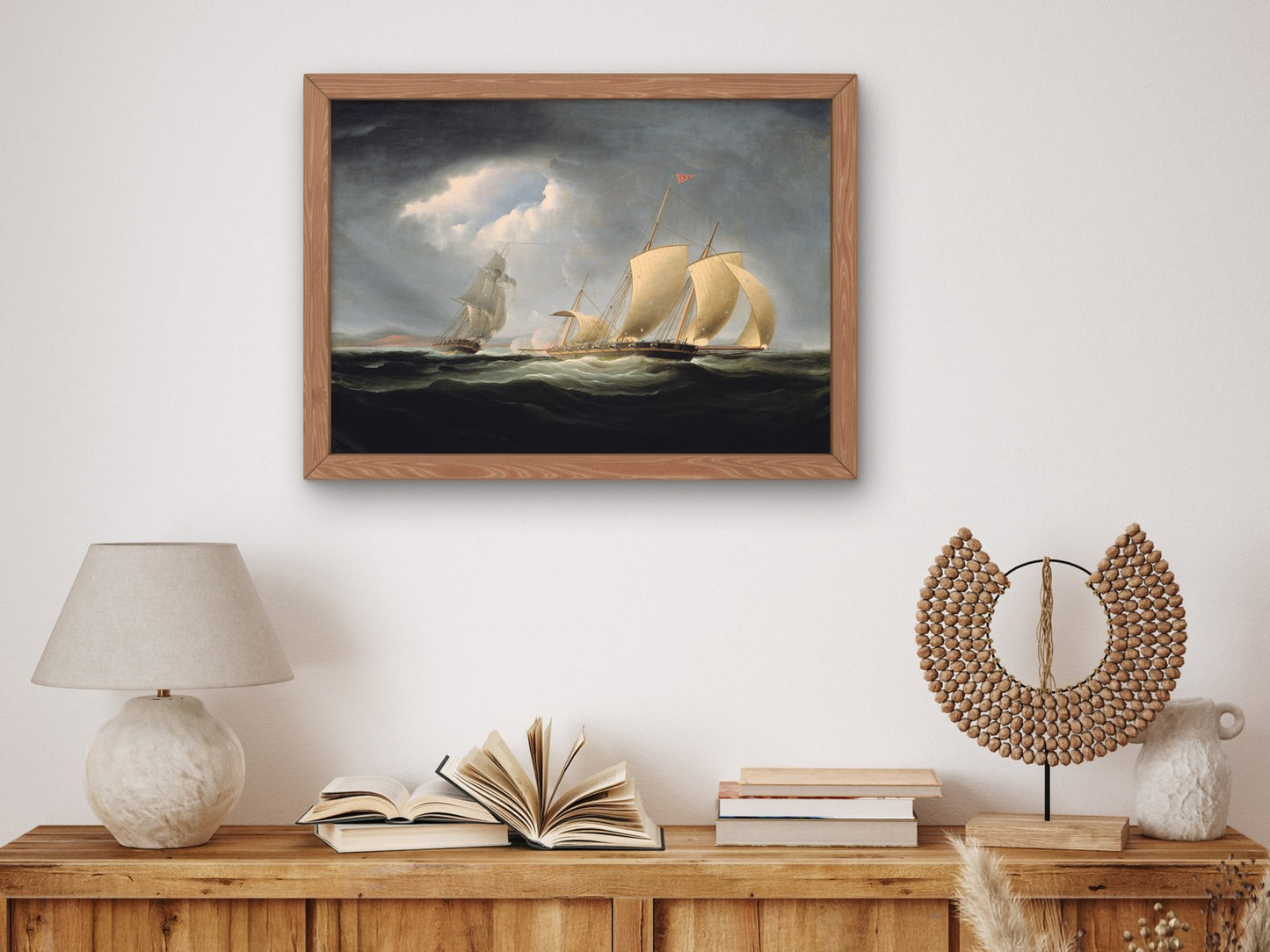 Capture of the Tripoli by the Enterprise by Thomas Birch 1806, Wall Art Print, Fine Art Reproduction, Museum Quality Decor, Poster