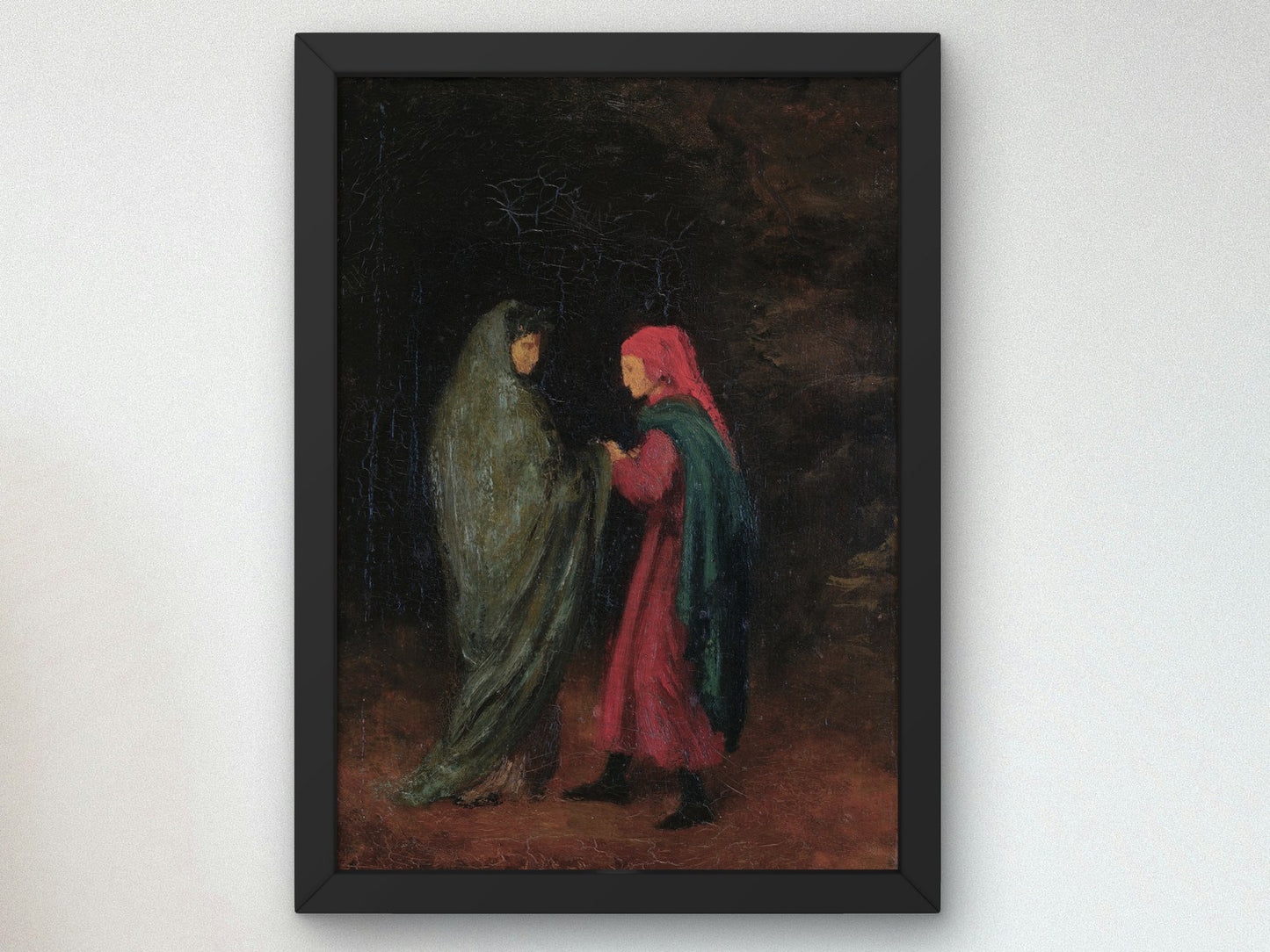 Dante and Virgil at the Entrance of Hell by Edgar Degas 1858, Wall Art Print, Fine Art Reproduction, Museum Quality Decor, Poster