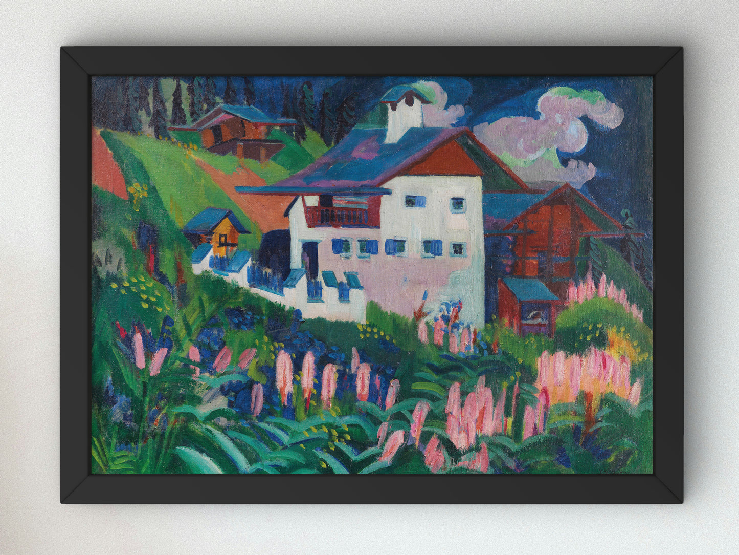 Our House by Ernst Ludwig Kirchner 1918, Wall Art Print, Fine Art Reproduction, Museum Quality Decor, Poster