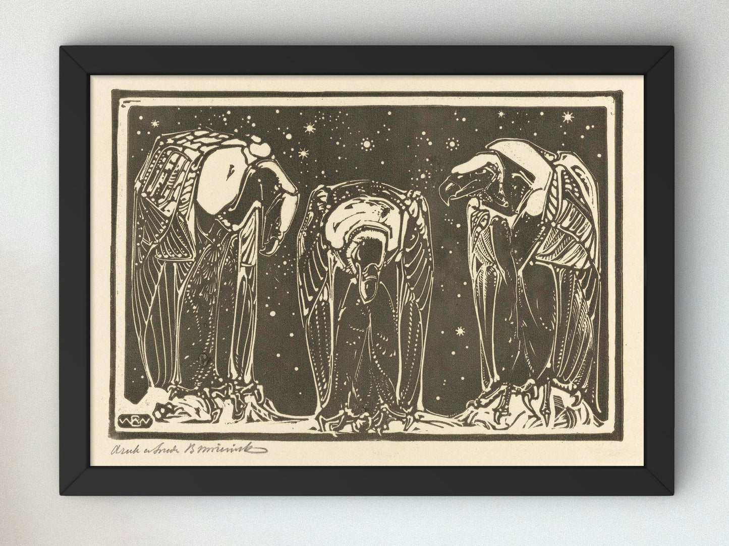 Once I Saw Two Happy People by Erich Wichmann 1923, Wall Art Print, Fine Art Reproduction, Museum Quality Decor, Poster