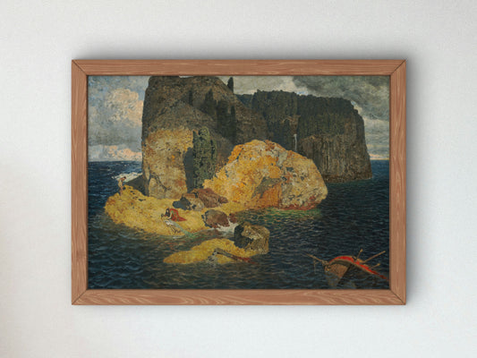 Island Shipwreck by Alexander Rothaug, Wall Art Print, Fine Art Reproduction, Museum Quality Decor, Poster