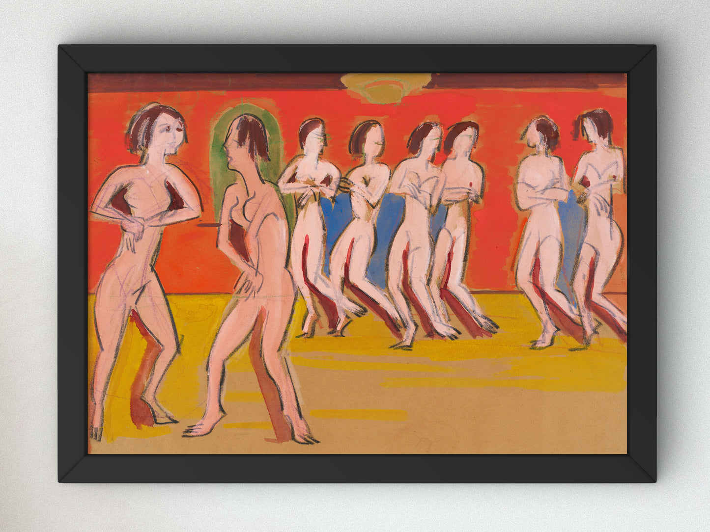 Wigman Dance School by Ernst Ludwig Kirchner 1926, Wall Art Print, Fine Art Reproduction, Museum Quality Decor, Poster
