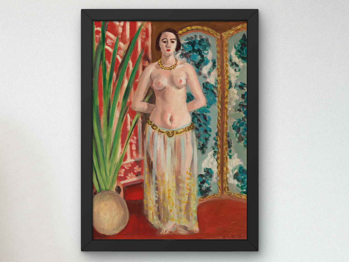 Odalisque, mains dans le dos by Henri Matisse 1923, Wall Art Print, Fine Art Reproduction, Museum Quality Decor, Poster