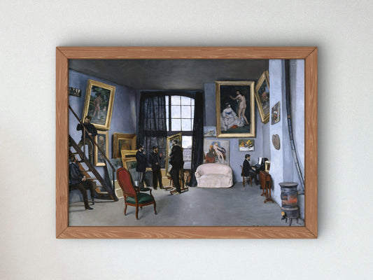 Bazille's Studio by Frédéric Bazille 1870, Wall Art Print, Fine Art Reproduction, Museum Quality Decor, Poster