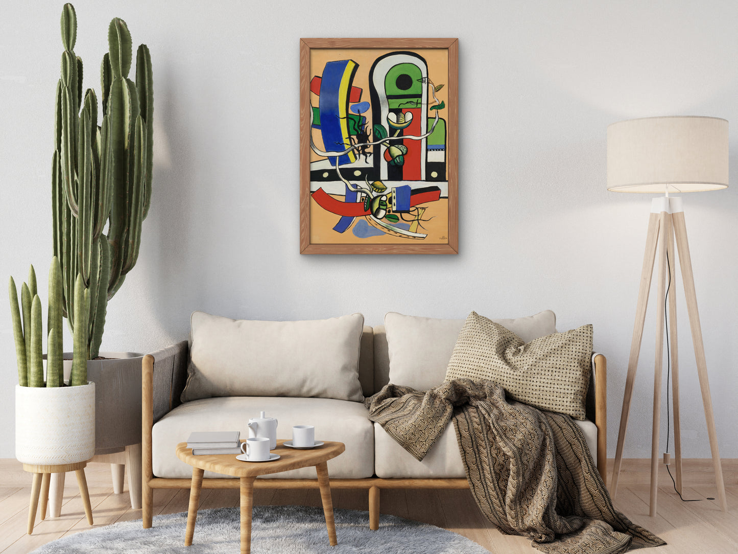 Composition with Three Flowers by Fernand Léger 1938, Wall Art Print, Fine Art Reproduction, Museum Quality Decor, Poster