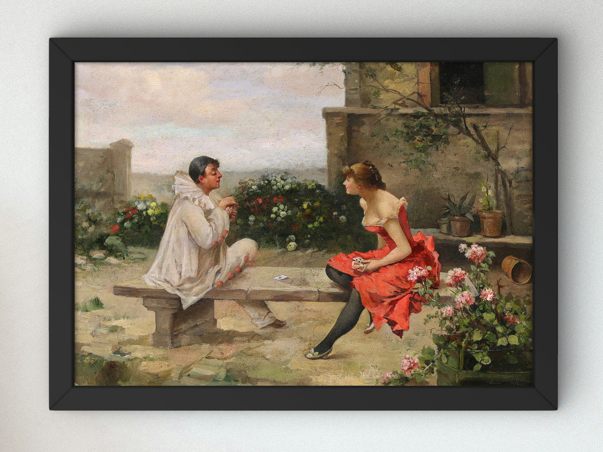 The Card Game by Enrique Miralles Darmanin, Wall Art Print, Fine Art Reproduction, Museum Quality Decor, Poster