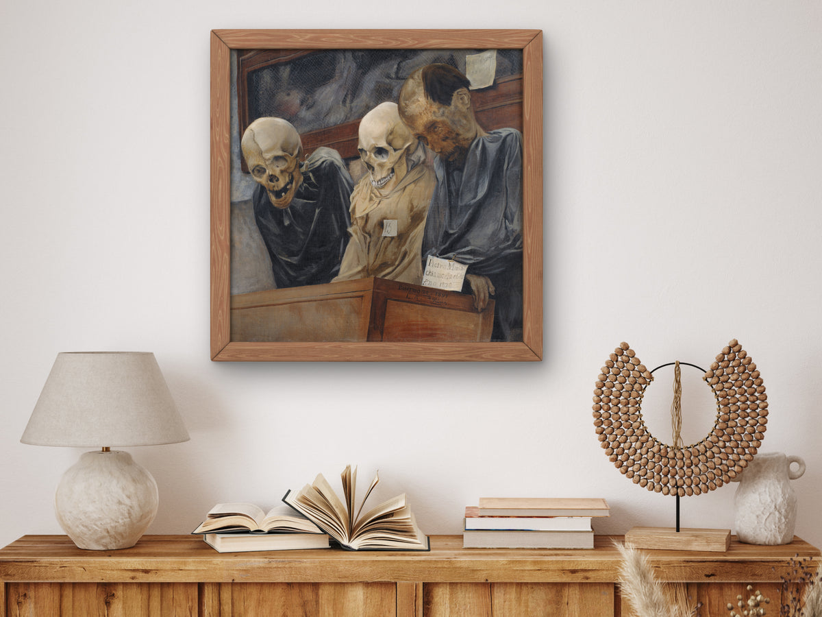 Three Skulls from Convento dei Cappuccini at Palermo by Laurits Andersen Ring 1894, Wall Art Print, Fine Art Reproduction, Museum Quality