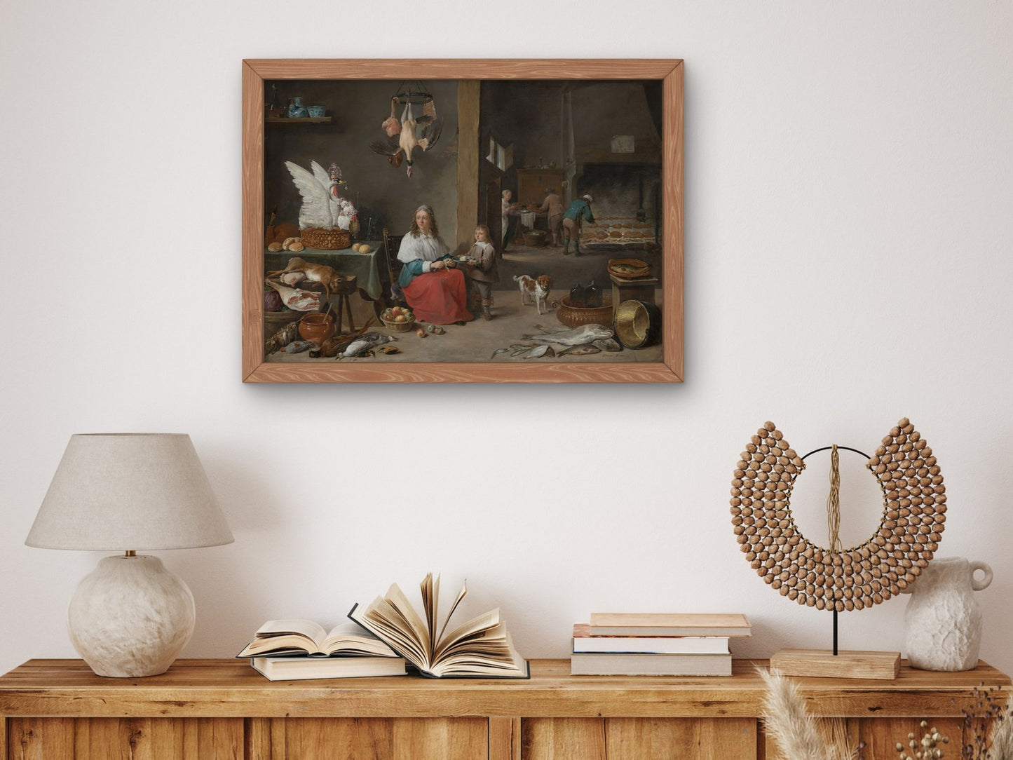 Kitchen Interior by David Teniers the Younger 1644, Wall Art Print, Fine Art Reproduction, Museum Quality Decor, Poster