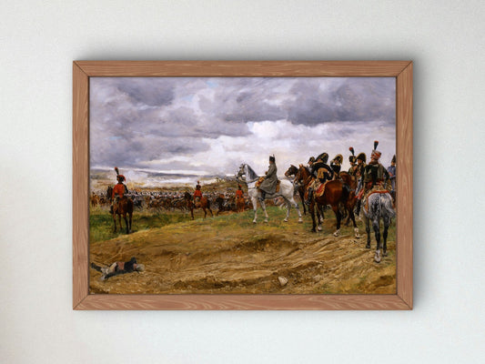 The Battle of Jena by Ernest Meissonier 1888, Wall Art Print, Fine Art Reproduction, Museum Quality Decor, Poster