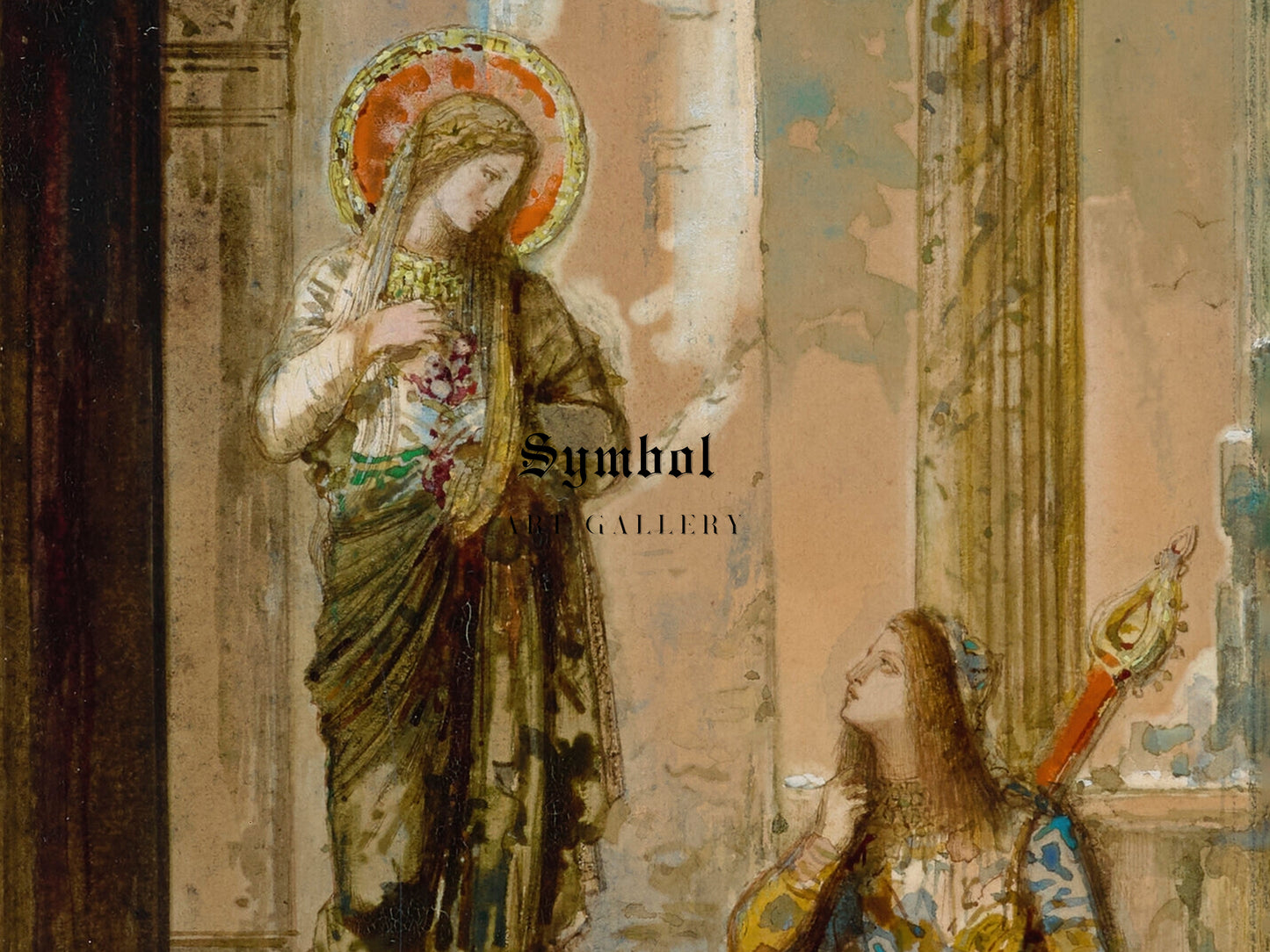 The Saint and the Poet by Gustave Moreau, Wall Art Print, Fine Art Reproduction, Museum Quality Decor, Poster