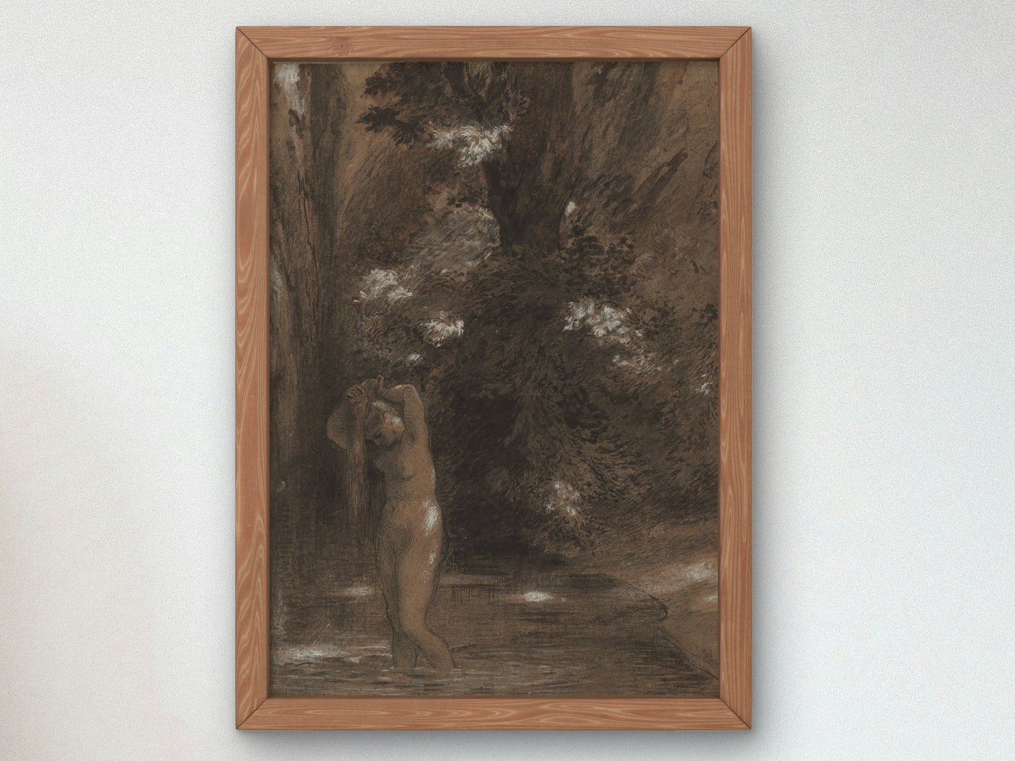 The Bath by Félix Bracquemond 1900, Wall Art Print, Fine Art Reproduction, Museum Quality Decor, Poster