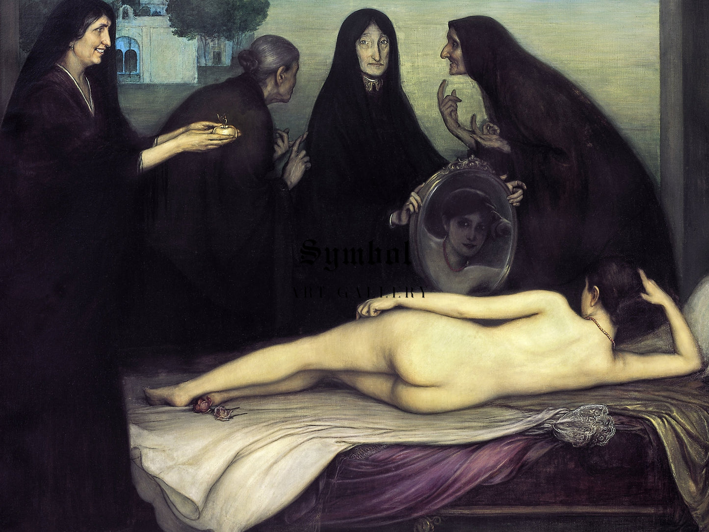 The Sin by Julio Romero de Torres 1914, Wall Art Print, Fine Art Reproduction, Museum Quality Decor, Poster
