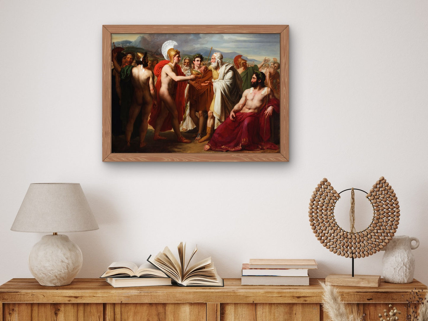 Achilles Presenting the Prize of Wisdom to Nestor During the Funeral Games by Charles Philippe Larivière 1820, Wall Art Print