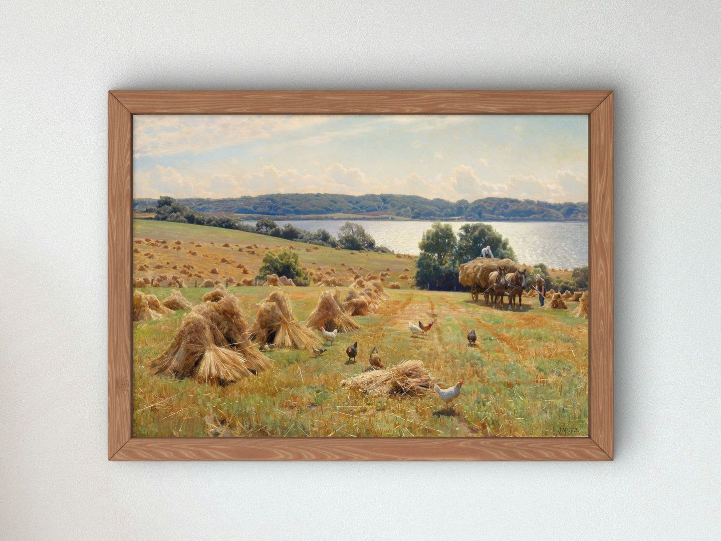 Harvest Near Tulstrup by Peder Mørk Mønsted, Wall Art Print, Fine Art Reproduction, Museum Quality Decor, Poster
