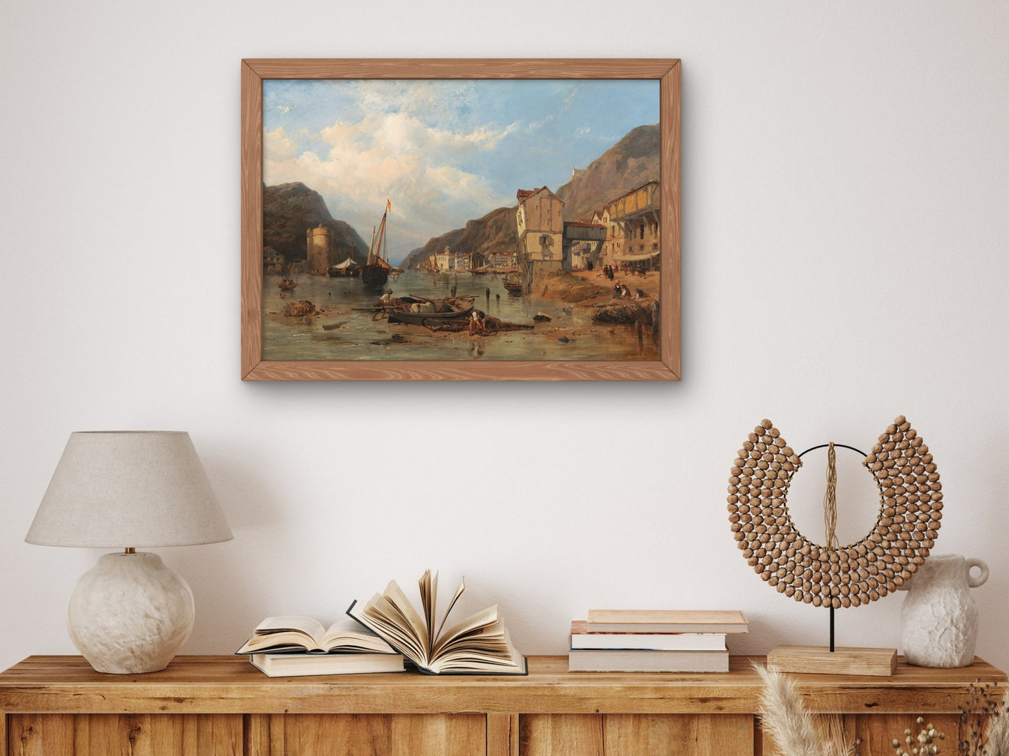 The Port of Pasajes by Clarkson Frederick Stanfield 1853, Wall Art Print, Fine Art Reproduction, Museum Quality Decor, Poster