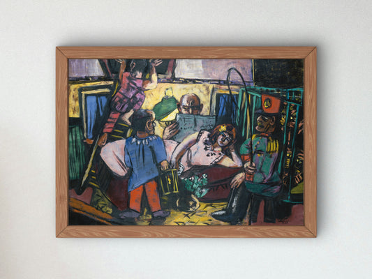Circus Caravan by Max Beckmann 1940, Wall Art Print, Fine Art Reproduction, Museum Quality Decor, Poster