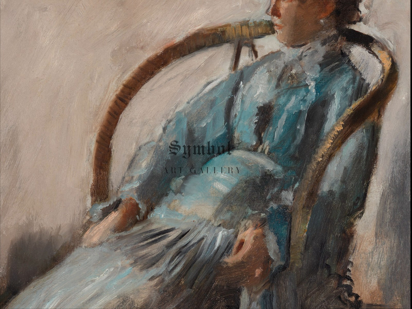 Madame de Nittis by Edgar Degas 1872, Wall Art Print, Fine Art Reproduction, Museum Quality Decor, Poster