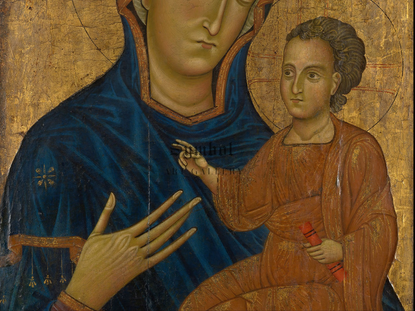 Madonna and Child by Berlinghiero 1230, Wall Art Print, Fine Art Reproduction, Museum Quality Decor, Poster