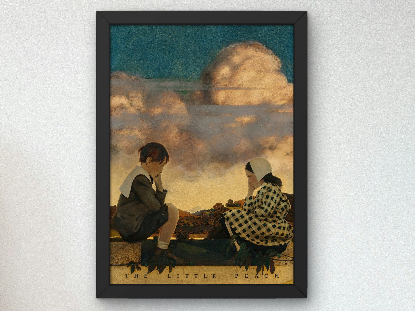 The Little Peach by Maxfield Parrish 1902, Wall Art Print, Fine Art Reproduction, Museum Quality Decor, Poster