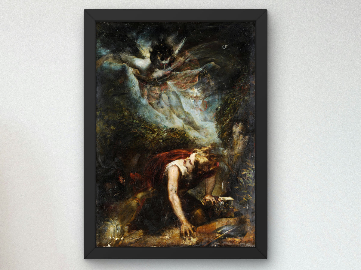 The Treasure Seeker by Theodor von Holst 1840, Wall Art Print, Fine Art Reproduction, Museum Quality Decor, Poster